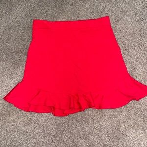 Mini Red Ruffle Skirt